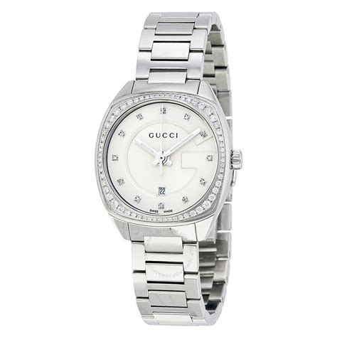 ladies gucci slim stainless steel watch|stainless steel gucci ladies watches.